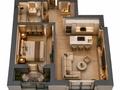2-бөлмелі пәтер · 41.33 м² · 2/9 қабат, Шамши Калдаяков 14, бағасы: 30 млн ₸ в Астане, Сарайшык р-н