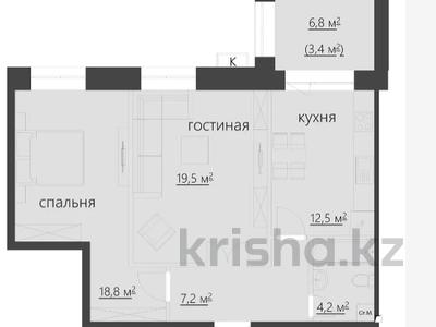 2-бөлмелі пәтер · 68.3 м² · 2/5 қабат, мкр Михайловка , Крылова 15, бағасы: ~ 35.5 млн ₸ в Караганде, Казыбек би р-н
