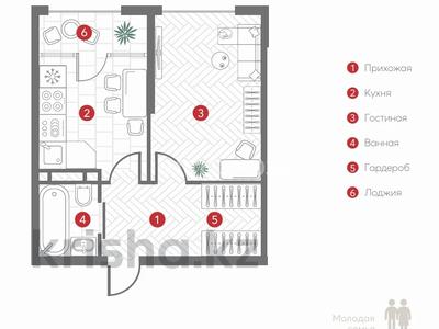 2-бөлмелі пәтер · 39.6 м² · 1/6 қабат, мкр Шугыла, Мкр. Шугыла 20/1, бағасы: ~ 22.1 млн ₸ в Алматы, Наурызбайский р-н