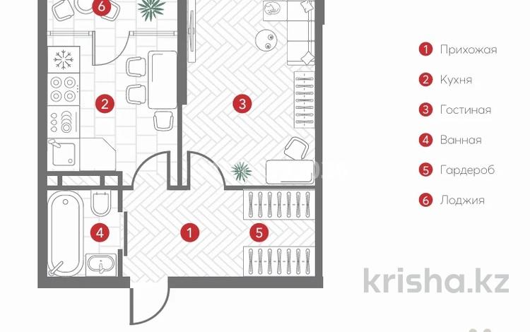 2-бөлмелі пәтер · 39.6 м² · 1/6 қабат, мкр Шугыла, Мкр. Шугыла 20/1, бағасы: ~ 22.1 млн ₸ в Алматы, Наурызбайский р-н — фото 2