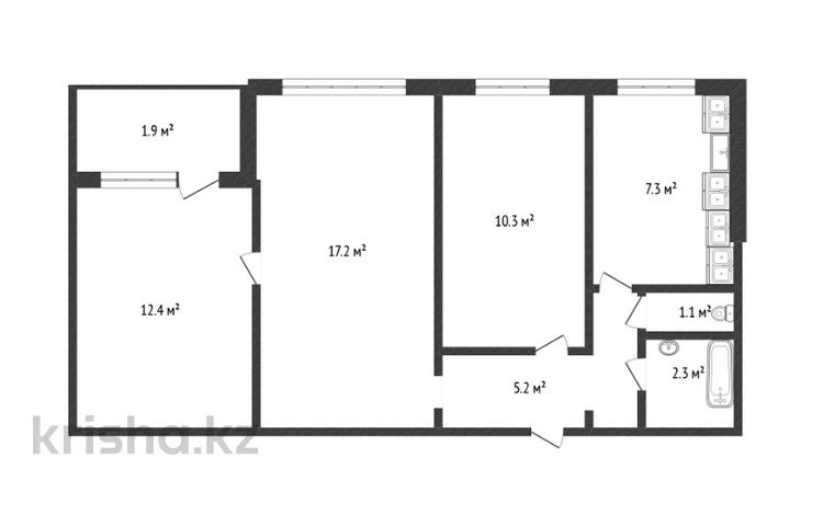 3-комнатная квартира · 57.7 м² · 7/9 этаж, Машхур Жусупа 25 за 25.5 млн ₸ в Павлодаре — фото 22