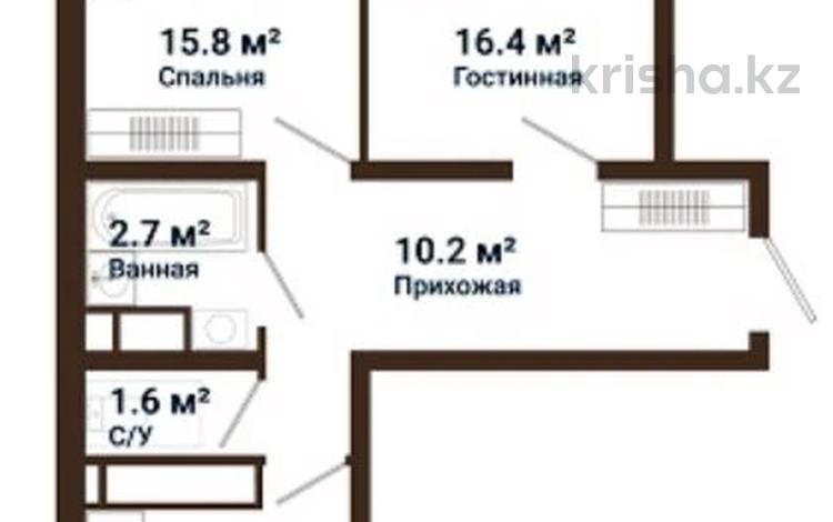 2-комнатная квартира, 57 м², 1/9 этаж, мкр Думан-2 за 22.5 млн 〒 в Алматы, Медеуский р-н — фото 2