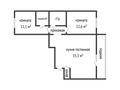 3-комнатная квартира · 72.2 м² · 2/9 этаж, ул. Алтынсарина за 37 млн ₸ в Костанае — фото 20