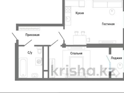 2-комнатная квартира, 56 м², 16/20 этаж, Абая 152 за 31.5 млн 〒 в Алматы, Бостандыкский р-н