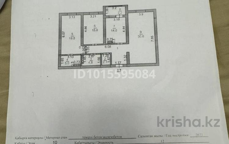 3-комнатная квартира · 104.6 м² · 10/12 этаж, мкр Шымсити, Туркия 1/10 за 36.8 млн ₸ в Шымкенте, Абайский р-н — фото 2