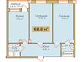 2-комнатная квартира, 68.8 м², Ауэзова 54А за ~ 25.5 млн 〒 в Атырау, мкр Жилгородок — фото 2