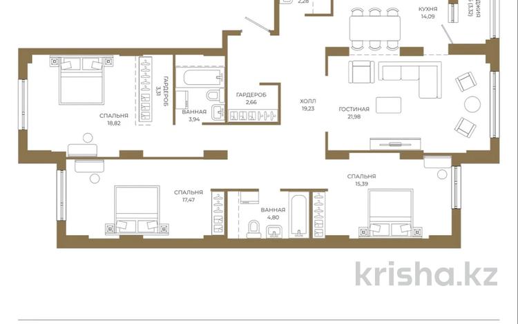 4-бөлмелі пәтер · 125.63 м² · 5/21 қабат, Достык 8/5, бағасы: ~ 90.2 млн ₸ в Астане, Есильский р-н — фото 13