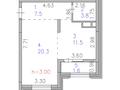 1-бөлмелі пәтер · 44.7 м² · 9/12 қабат, Кабанбай батыр 63, бағасы: 28 млн ₸ в Астане, Есильский р-н
