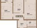 2-бөлмелі пәтер · 62.4 м² · 14/14 қабат, 189 квартал уч 188/1, бағасы: ~ 30 млн ₸ в Шымкенте, Абайский р-н — фото 2