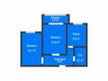 2-бөлмелі пәтер · 53.5 м² · 8/9 қабат, мкр Аэропорт 13, бағасы: 24.6 млн ₸ в Костанае — фото 3