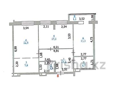 3-комнатная квартира, 76.6 м², 3/10 этаж, Самал 82/5 — Гэн за 23.5 млн 〒 в Уральске