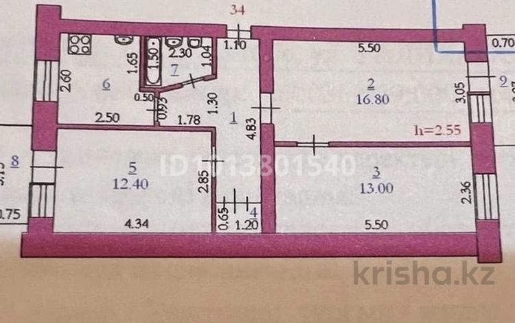 3-комнатная квартира · 63 м² · 5/5 этаж, Валиханова 22 за 15 млн ₸ в Актобе — фото 2