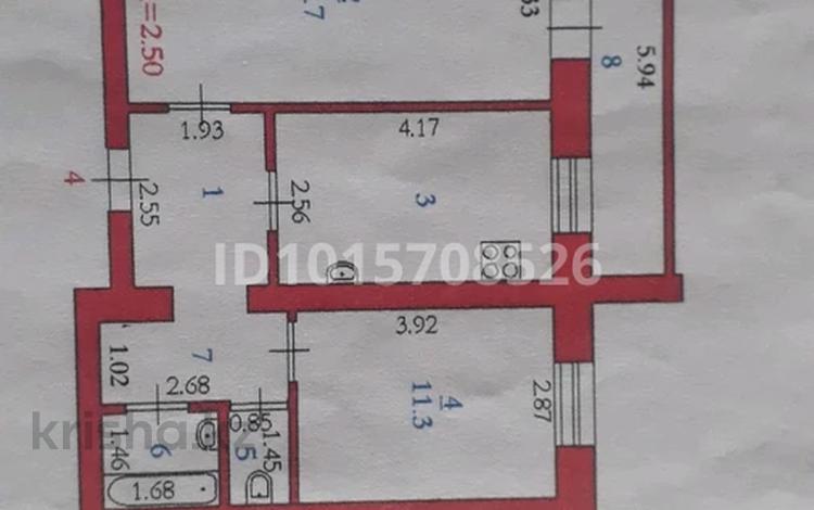 2-бөлмелі пәтер · 58 м² · 1/9 қабат, Болашақ ш/а. 129, бағасы: 21.5 млн ₸ в Актобе, мкр Болашак — фото 2