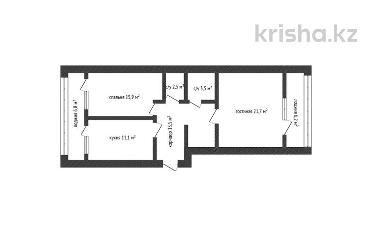 2-комнатная квартира · 72.3 м² · 8/9 этаж, Серкебаева 33 за ~ 28.9 млн ₸ в Кокшетау — фото 5