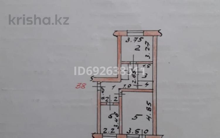 2-комнатная квартира · 53 м² · 5/5 этаж, Батыр Баян 63 за 20.3 млн ₸ в Петропавловске — фото 2