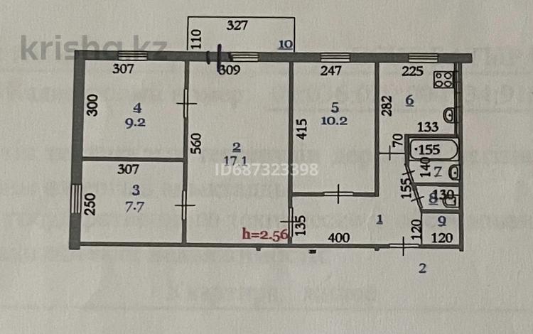 4-комнатная квартира, 62 м², 1/5 этаж, мкр 5 91 к2 — Атлант за 16.5 млн 〒 в Актобе, мкр 5 — фото 2