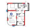 2-бөлмелі пәтер · 77.46 м², Е 900 5, 5/1, 5/2, 5/3, бағасы: ~ 88.7 млн ₸ в Астане, Нура р-н — фото 3