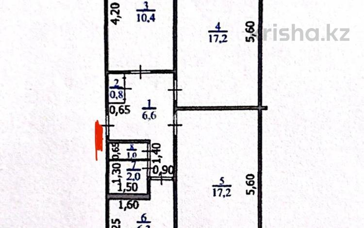 3-комнатная квартира · 62.3 м² · 3/5 этаж, Кердери 141 — Абая за 16.5 млн ₸ в Уральске, мкр Школьник — фото 2