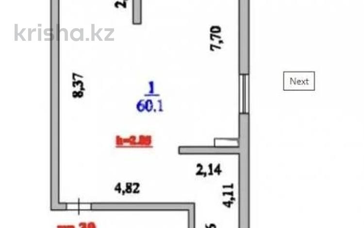 2-бөлмелі пәтер · 61.7 м² · 7/9 қабат, Мкр Думан-2, бағасы: 28.5 млн ₸ в Алматы, Медеуский р-н — фото 2