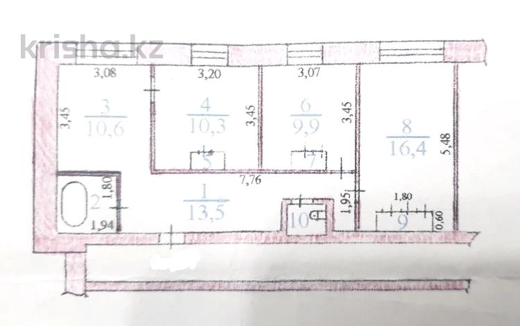 3-комнатная квартира · 68.3 м² · 5/9 этаж, шмидта 9/1 за 30 млн 〒 в Семее — фото 2