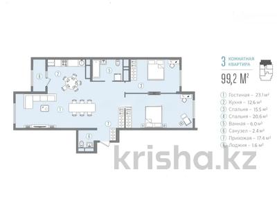 3-комнатная квартира, 100 м², 13/16 этаж, Тлендиева — Сатпаева за 65 млн 〒 в Алматы, Бостандыкский р-н