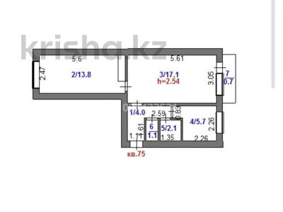 2-комнатная квартира · 44.5 м² · 5/5 этаж, 4 мкр 28 за 7 млн ₸ в Степногорске