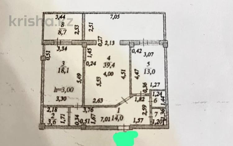 2-комнатная квартира · 100.1 м² · 2/10 этаж, Кумисбекова 3a за 35 млн ₸ в Астане, Сарыарка р-н — фото 2