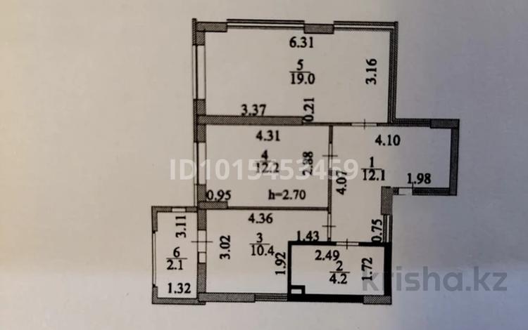 2-комнатная квартира · 60 м² · 14/25 этаж, Шаймерден Косшыгулулы 4 за 25.8 млн ₸ в Астане, Сарыарка р-н — фото 3