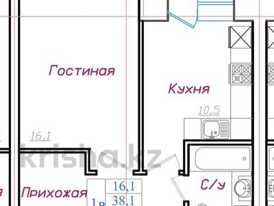 1-комнатная квартира, 39.1 м², 1/5 этаж, Габдуллина 27 за ~ 9.8 млн 〒 в Кокшетау