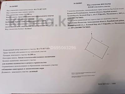 Жер телімі · 12 сотық, Малиновая, бағасы: 2.5 млн ₸ в Бурабае