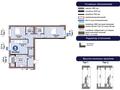 3-комнатная квартира · 84.1 м² · 8/9 этаж, Е 101 5 — Вдоль проспекта Туран за 43 млн ₸ в Астане, Нура р-н