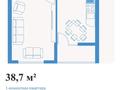 1-комнатная квартира · 38 м² · 6/9 этаж, мкр Акниет, Толеметова 20/3 за 18 млн ₸ в Шымкенте, Абайский р-н — фото 5
