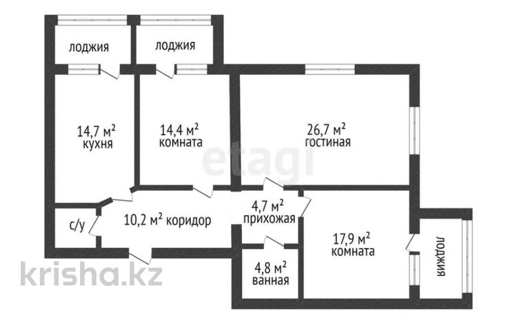 3-комнатная квартира, 103 м², 2/9 этаж, мкр. Алтын орда, Алии Молдагуловой за 34 млн 〒 в Актобе, мкр. Алтын орда — фото 22
