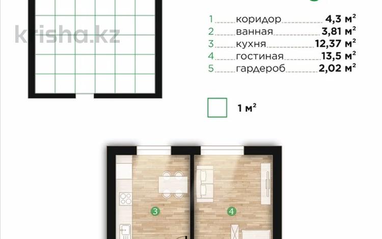 1-комнатная квартира · 36 м² · 6/7 этаж, Есенберлина 84 за 16 млн ₸ в Усть-Каменогорске — фото 2