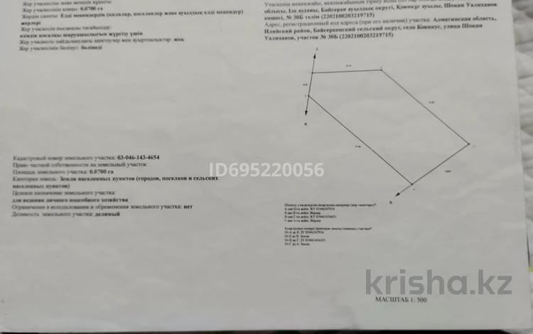 Жер телімі 7 сотық, Шокан Уалиханов 30Б, бағасы: 6 млн 〒 в Коянкозе — фото 2