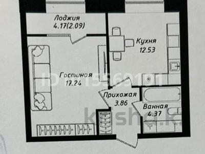 1-бөлмелі пәтер · 40.9 м² · 12/12 қабат, Улы Дала 38/1, бағасы: 28 млн ₸ в Астане, Нура р-н
