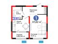 1-бөлмелі пәтер · 37.82 м², Тараз 8/1, бағасы: ~ 33.3 млн ₸ в Алматы, Турксибский р-н — фото 3