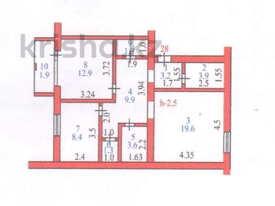 2-комнатная квартира, 66.7 м², 5/5 этаж, Мусрепова 11В за 18.8 млн 〒 в Петропавловске