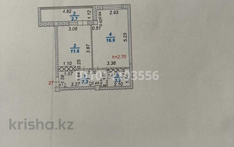 1-комнатная квартира · 41.7 м² · 7/9 этаж, мкр Акжайык, Мкр Акжайык, Қ. Төлеметов көшесі — НЗМ мектебі, Парасат мектебі, Байпарк жанында орналасқан за 18 млн ₸ в Шымкенте, Абайский р-н — фото 2