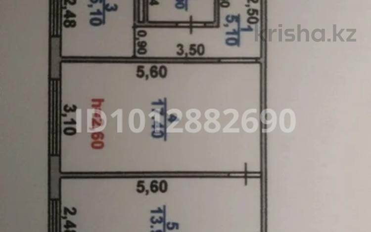 2-комнатная квартира · 44 м² · 1/5 этаж, мкр Акбулак 25 за 10 млн ₸ в Таразе — фото 2