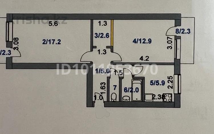 2-комнатная квартира · 48.1 м² · 5/5 этаж, 6-й мкр. 67 за 10 млн ₸ в Степногорске — фото 13