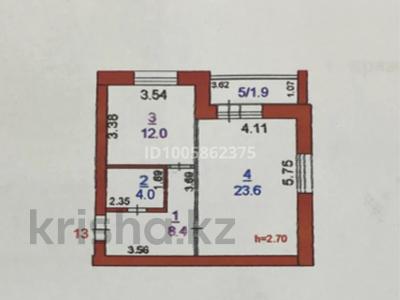 1-комнатная квартира · 52 м² · 5/6 этаж, Киевская 7/2 — Киевская 7/2 за 22.5 млн 〒 в Костанае