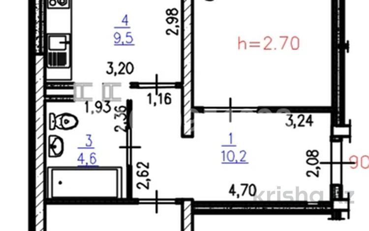 2-бөлмелі пәтер · 65 м² · 4/12 қабат, Бауыржана Момышулы — Монке би, бағасы: 47 млн ₸ в Алматы, Алатауский р-н — фото 2