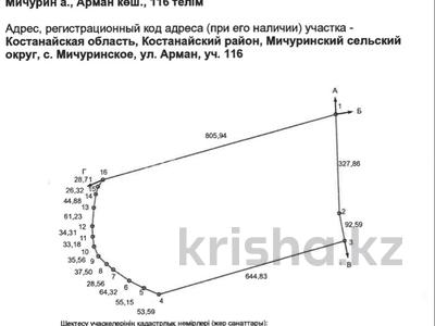 Участок · 33.3 га, Арман 116 — Вдоль международной трассы Е123 Астана-Челябинск за 880 млн 〒 в Мичуринское