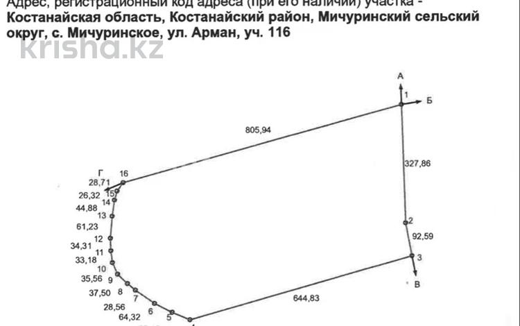 Участок · 33.3 га, Арман 116 — Вдоль международной трассы Е123 Астана-Челябинск за 880 млн ₸ в Мичуринское — фото 2