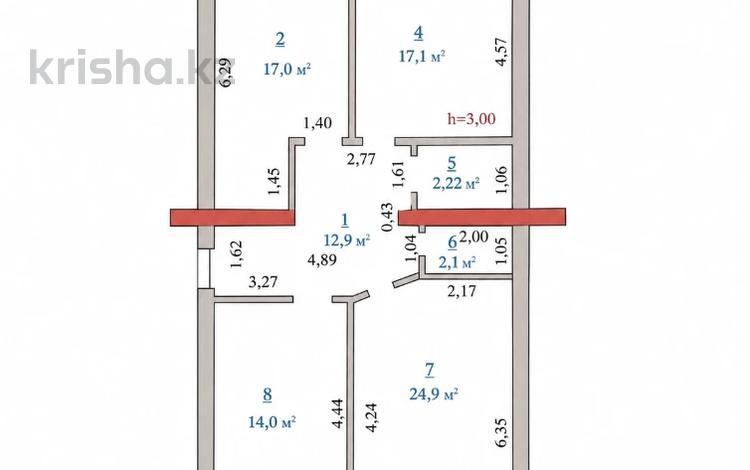 3-бөлмелі пәтер · 93 м² · 3/3 қабат, Алтын орда ш/а., С/к Саздинское лесничество, бағасы: 29 млн ₸ в Актобе, мкр. Алтын орда — фото 2