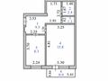 1-бөлмелі пәтер · 39 м² · 2/6 қабат, Рыскулбекова 2/1, бағасы: 15.9 млн ₸ в Астане, Алматы р-н — фото 2