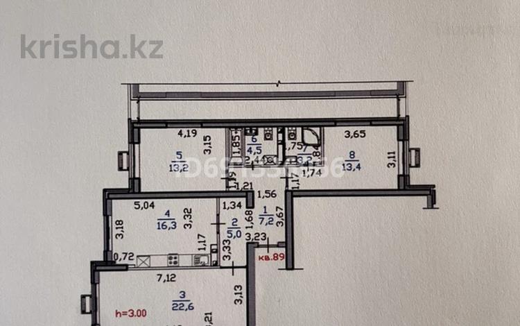 3-комнатная квартира, 85.4 м², 5/12 этаж, Райымбека 351/1 за 43 млн 〒 в Алматы, Алатауский р-н — фото 2