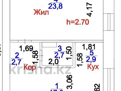 1-комнатная квартира · 48 м² · 6/6 этаж, Даулеткерей стр. 1а, стр. 3 за 10.5 млн ₸ в Астане, Сарыарка р-н