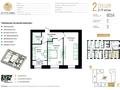 2-бөлмелі пәтер · 60.54 м² · 3/12 қабат, Улица Чингиз Айтматов, 79/1 79/1, бағасы: 33.5 млн ₸ в Астане, Сарыарка р-н — фото 4